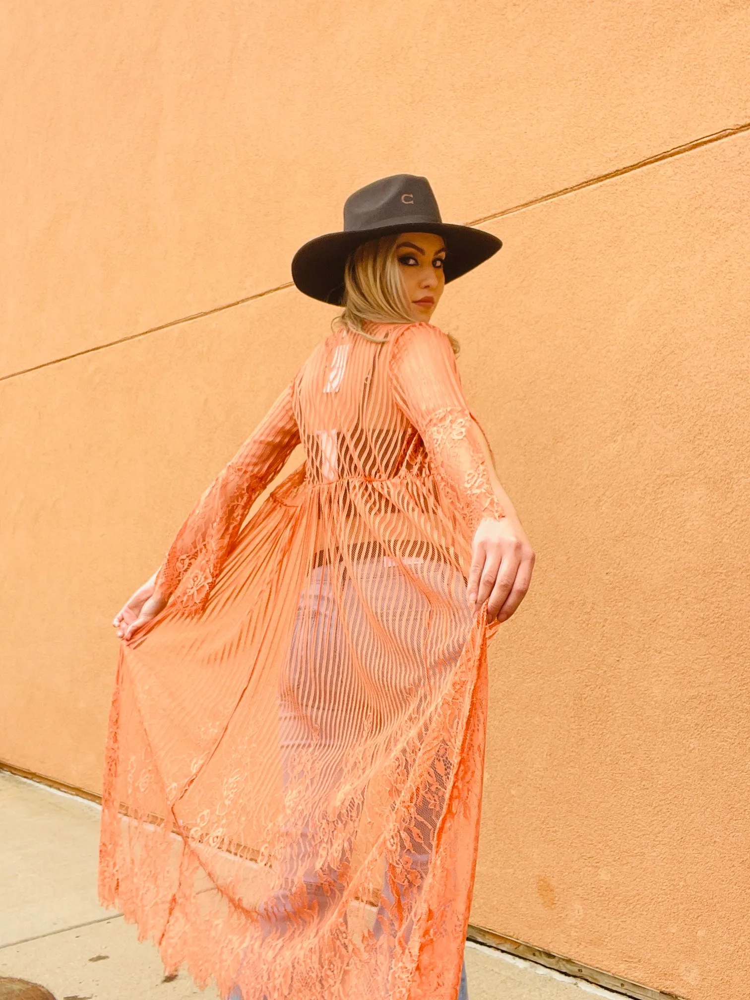 Fabiola Orange Cardigan
