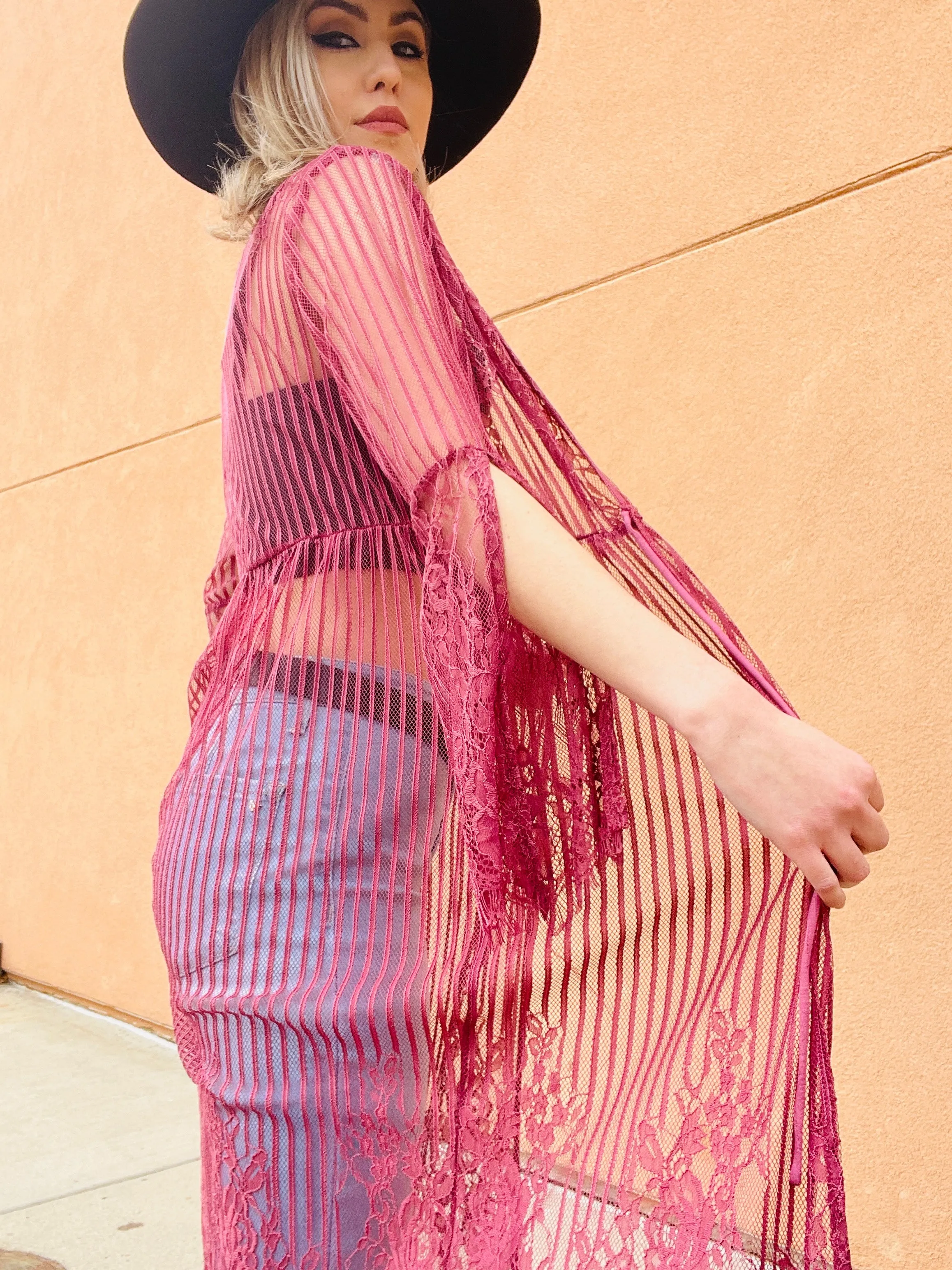 Fabiola Purple Cardigan