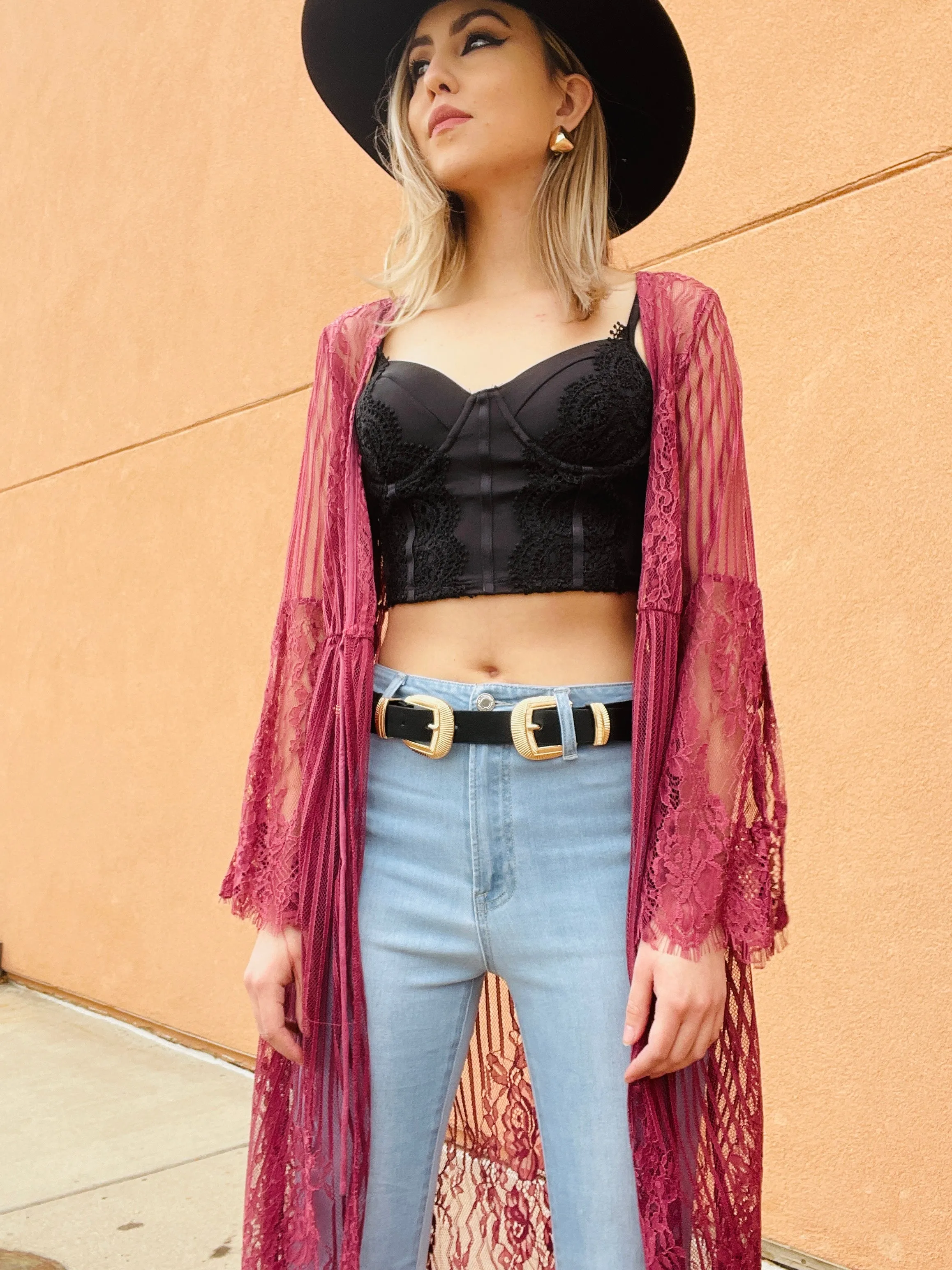 Fabiola Purple Cardigan