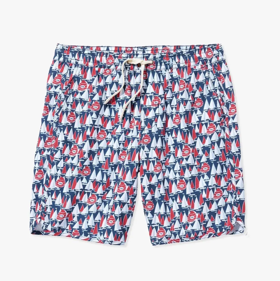 Fair Harbor Kids Anchor - Navy Sailboats
