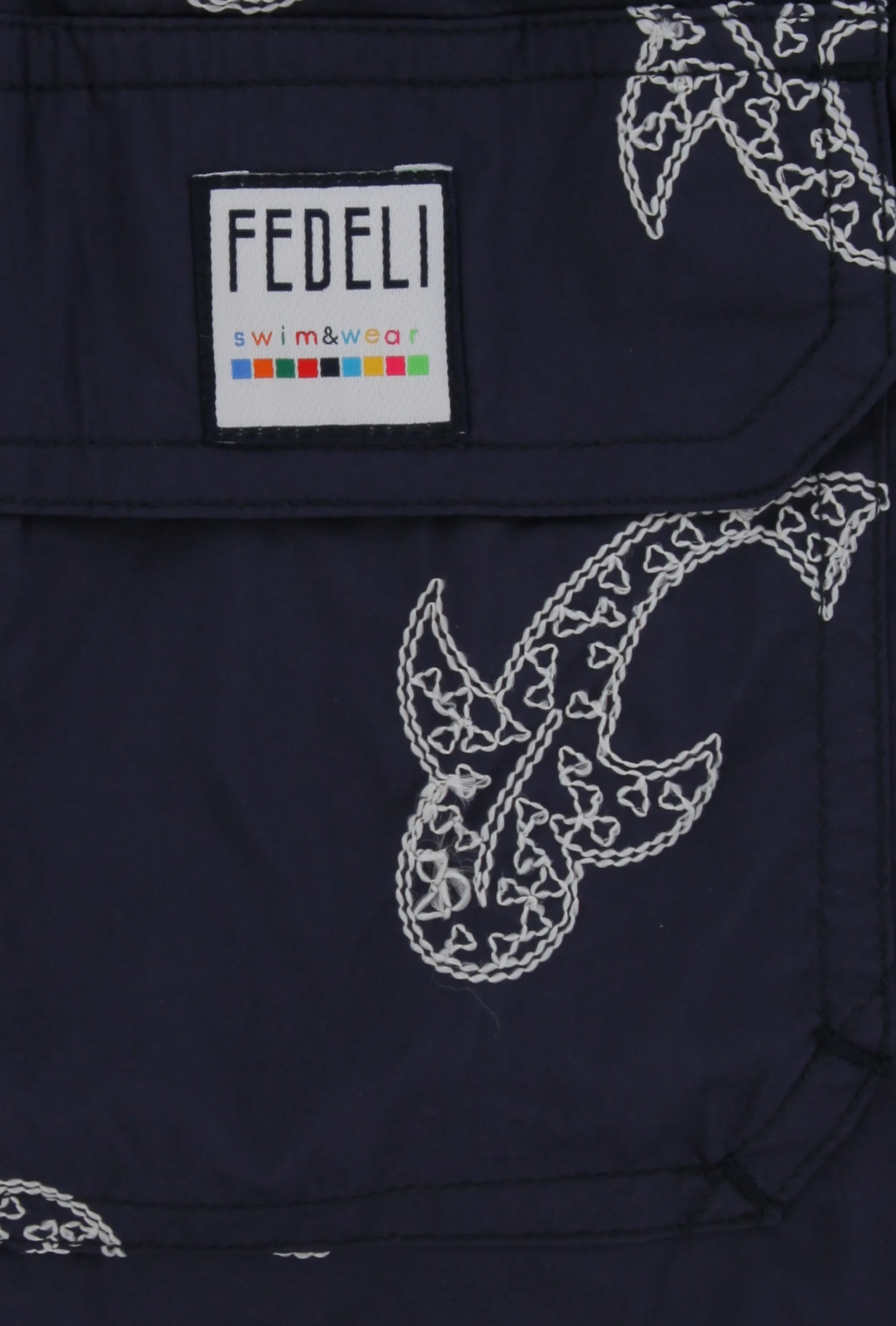 Fedeli Dark Blue Swim Shorts