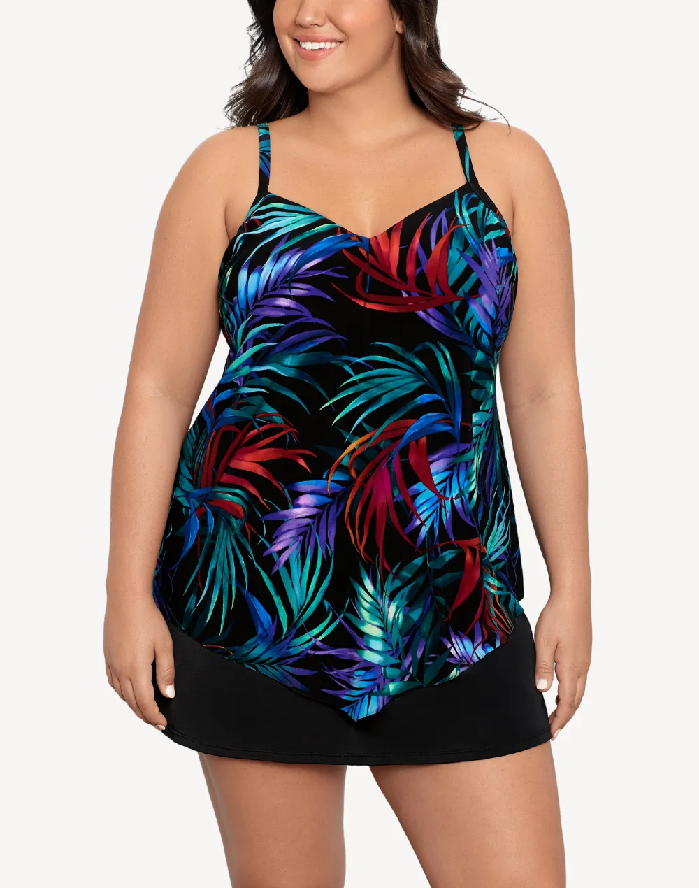 Fern Forest Hank Plus Size Tankini Top