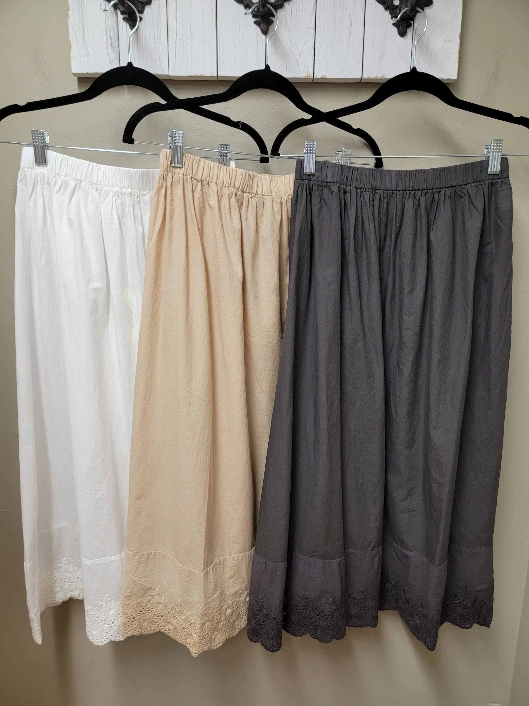 FINAL SALE WAS $64.99  3 Color Ways - Adorable Skirt with Eyelet Trim