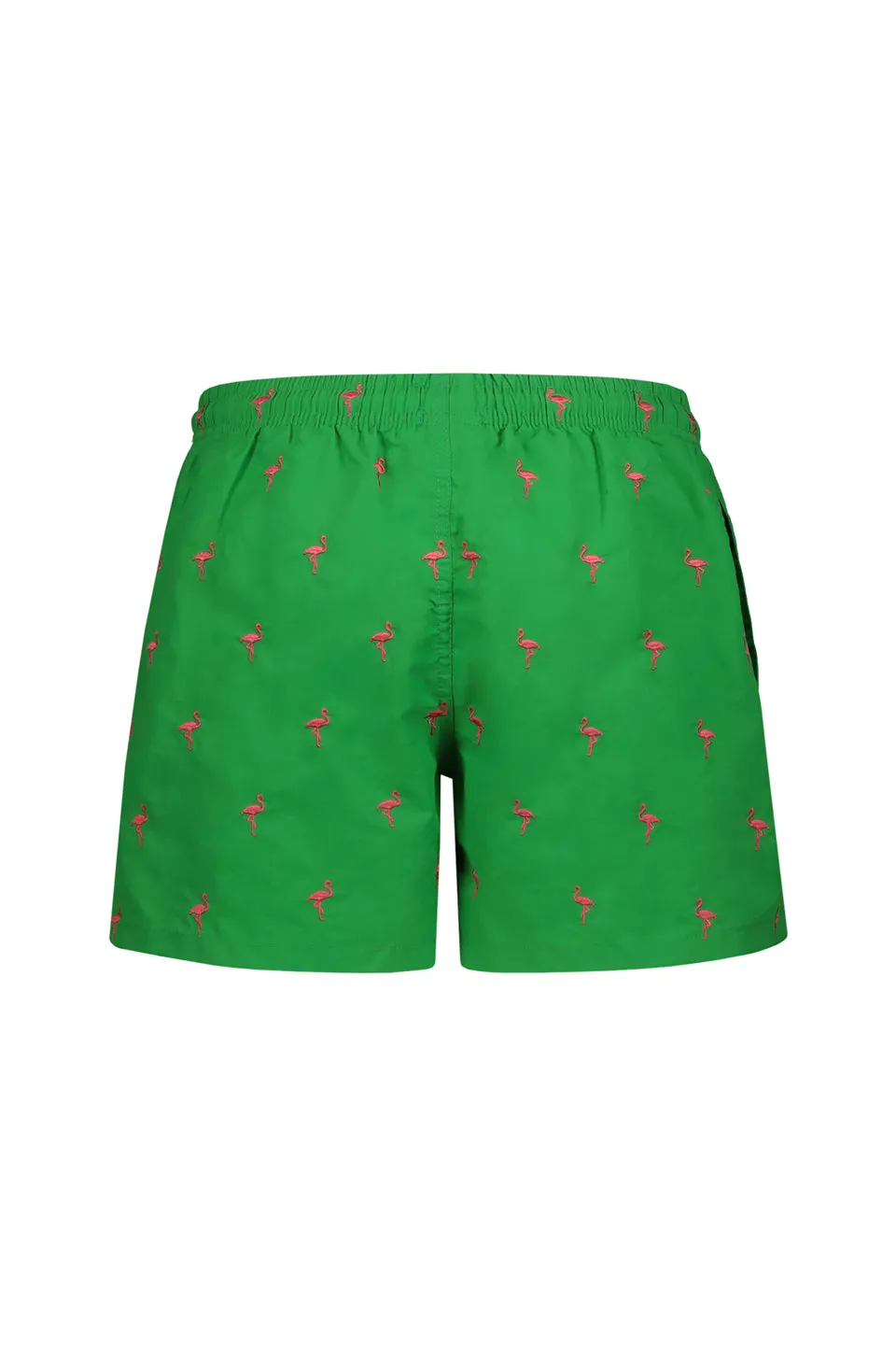 Flamingo Detail Swim Shorts In Green