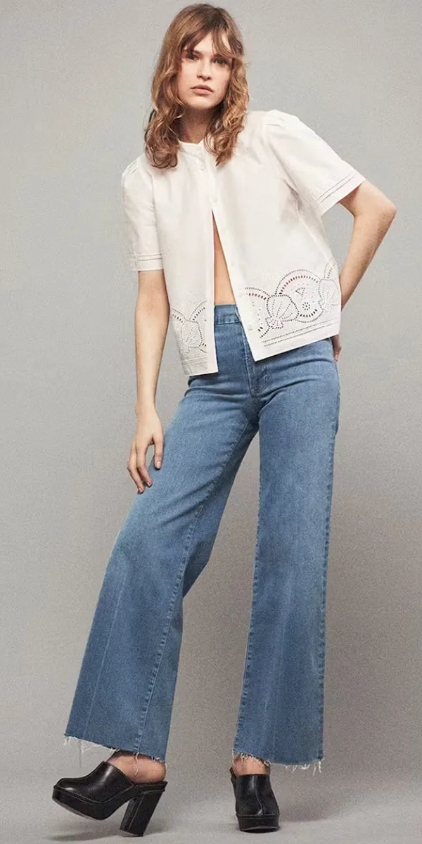 FRAME Le Slim Palazzo Raw