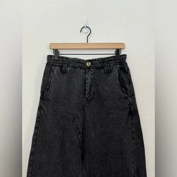 Free People FP ONE Kona Mid Rise High Slit Maxi Skirt in Black Size Small