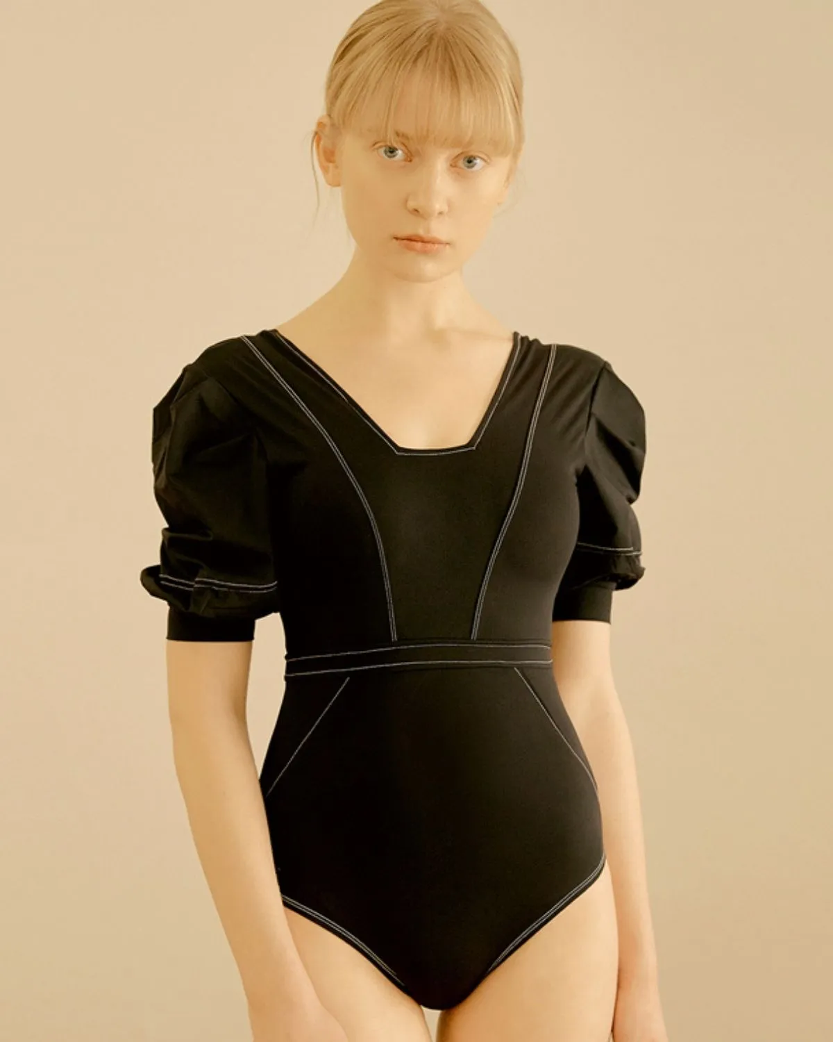 French Cola Black Swimsuit