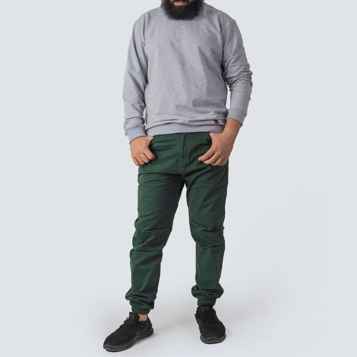 Gabardine Jogger . Green