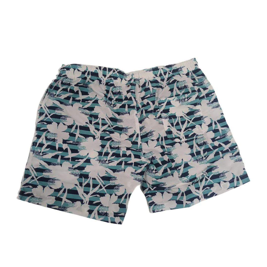 GANT Boy's Pool Green Flower Stripe Swim Shorts Size158/164 NWT