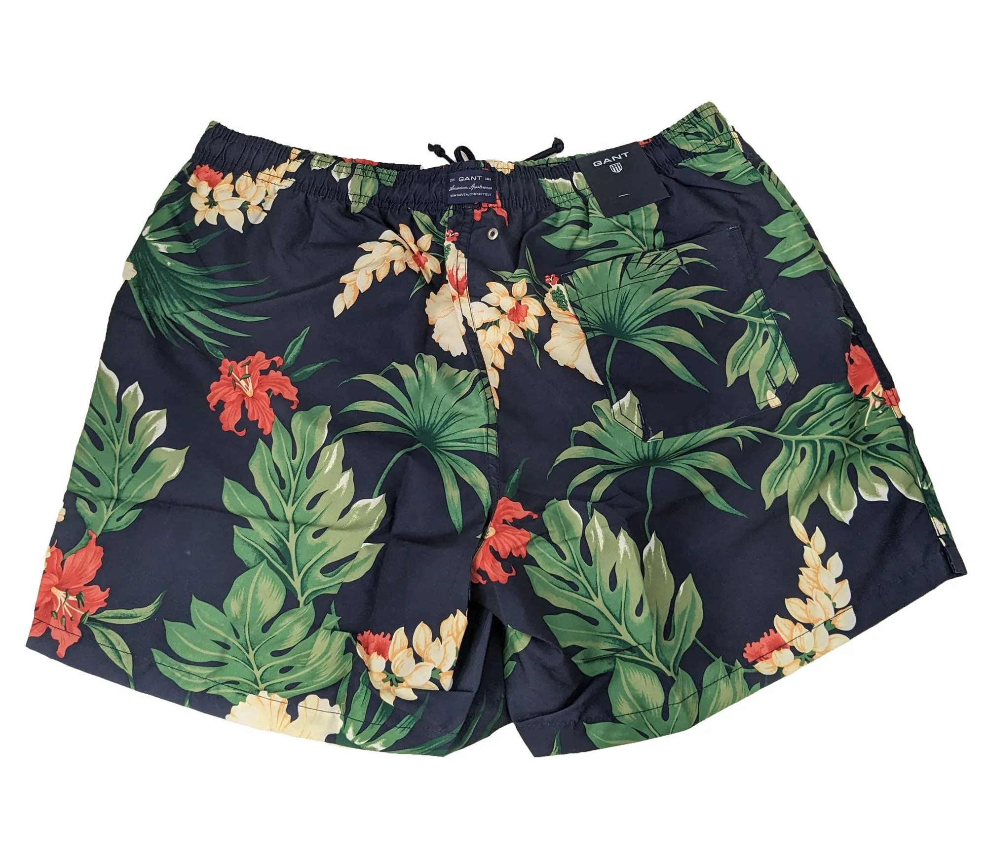 GANT Men's Eclipse Floral Hibiscus Swim Shorts NWT