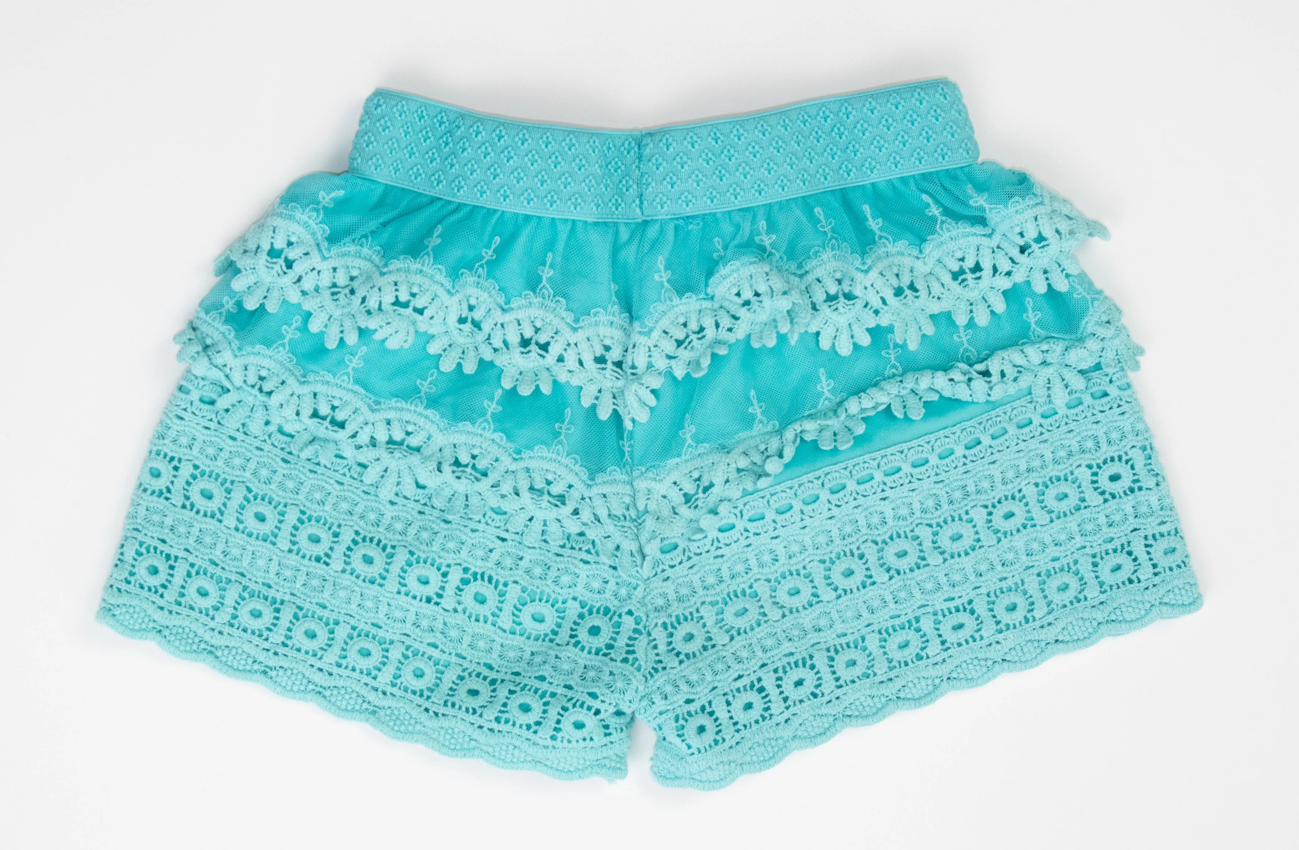 GIRL SIZE 10/12 YEARS - Bohemian Lace Shorts EUC B51