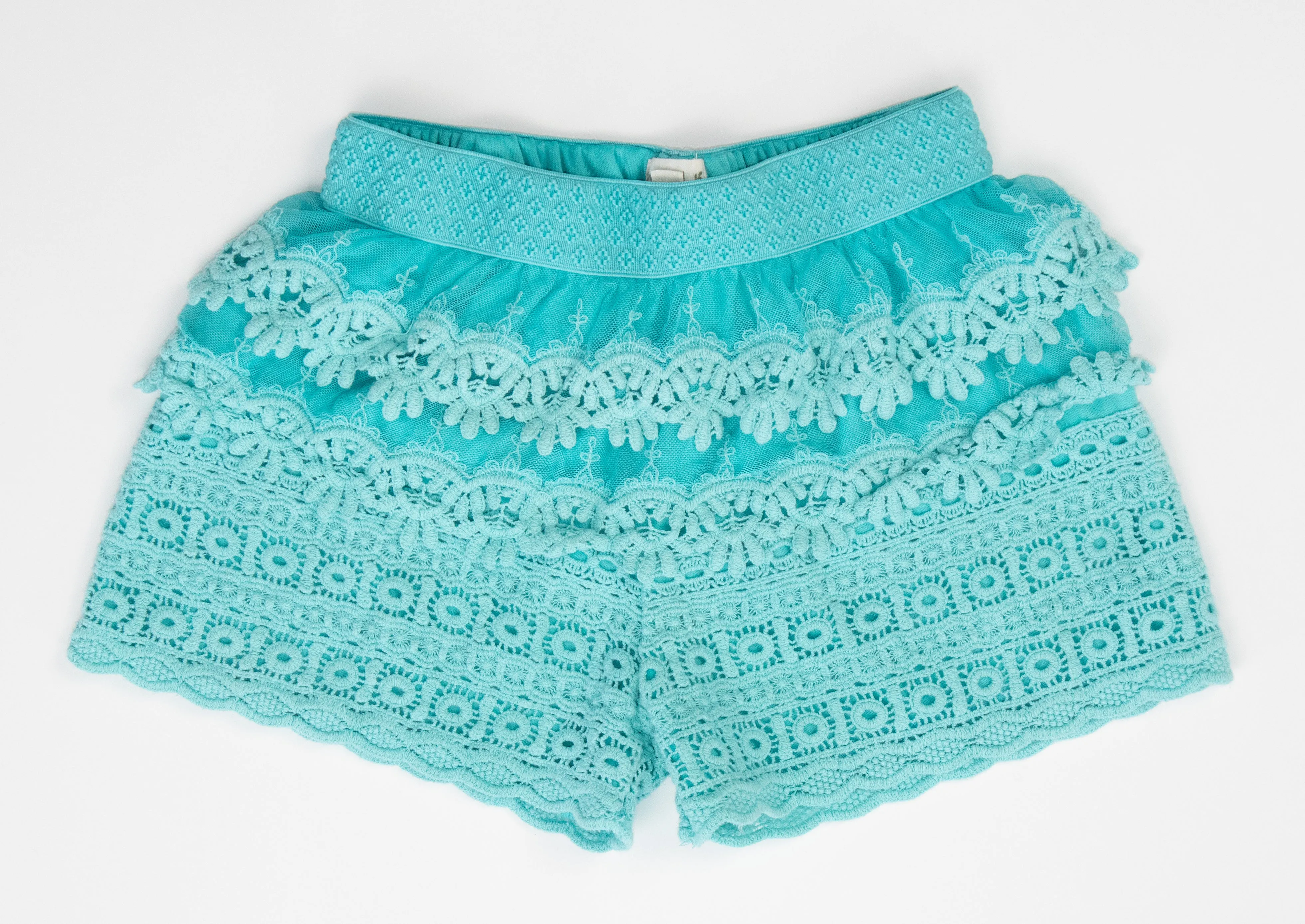 GIRL SIZE 10/12 YEARS - Bohemian Lace Shorts EUC B51