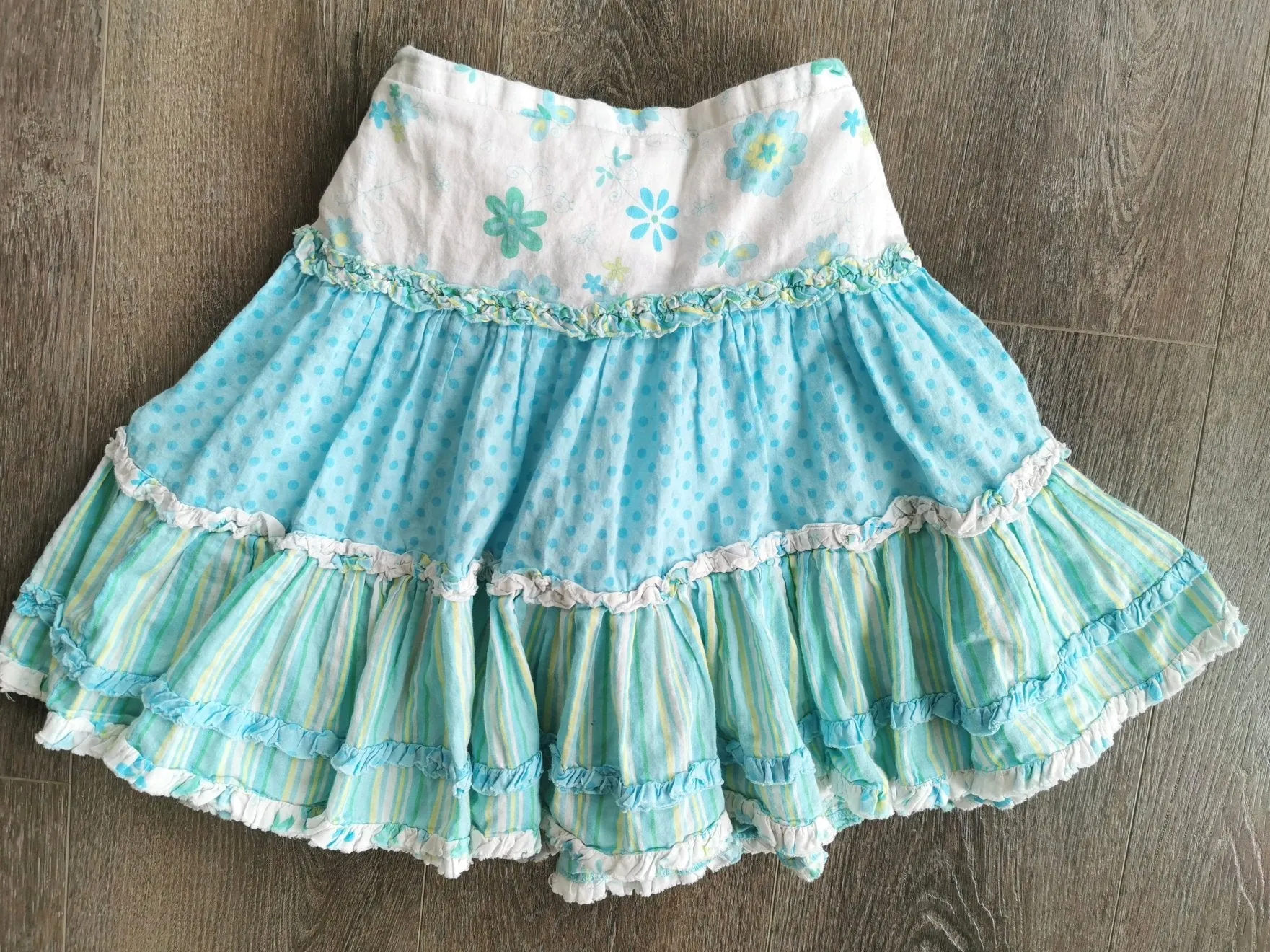 GIRL SIZE 4 YEARS - PUMPKIN PATCH, Bohemian Ruffled Skirt VGUC B52