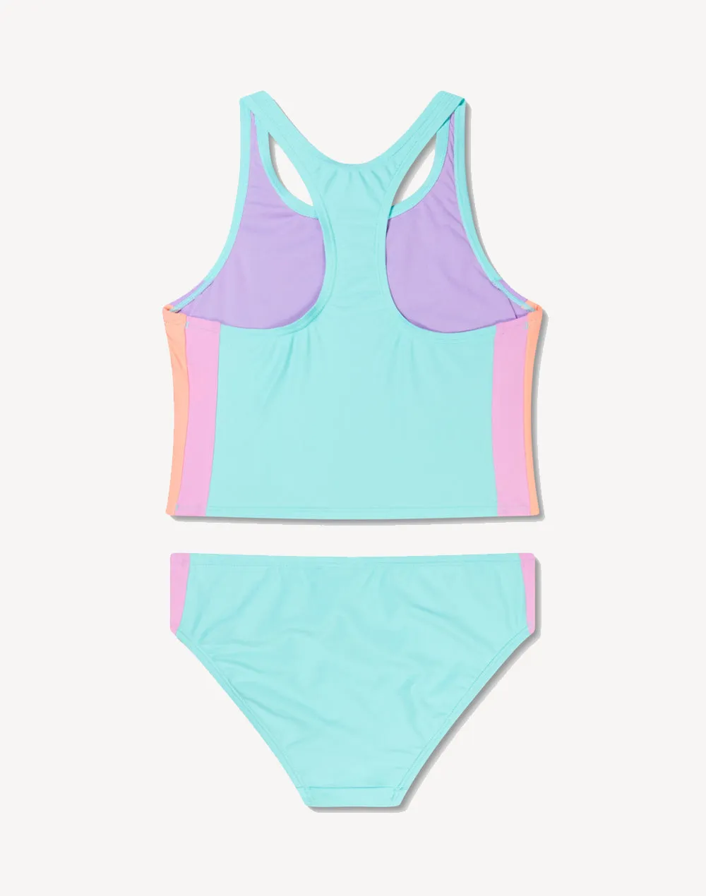 Girls Colourblock Tankini Set
