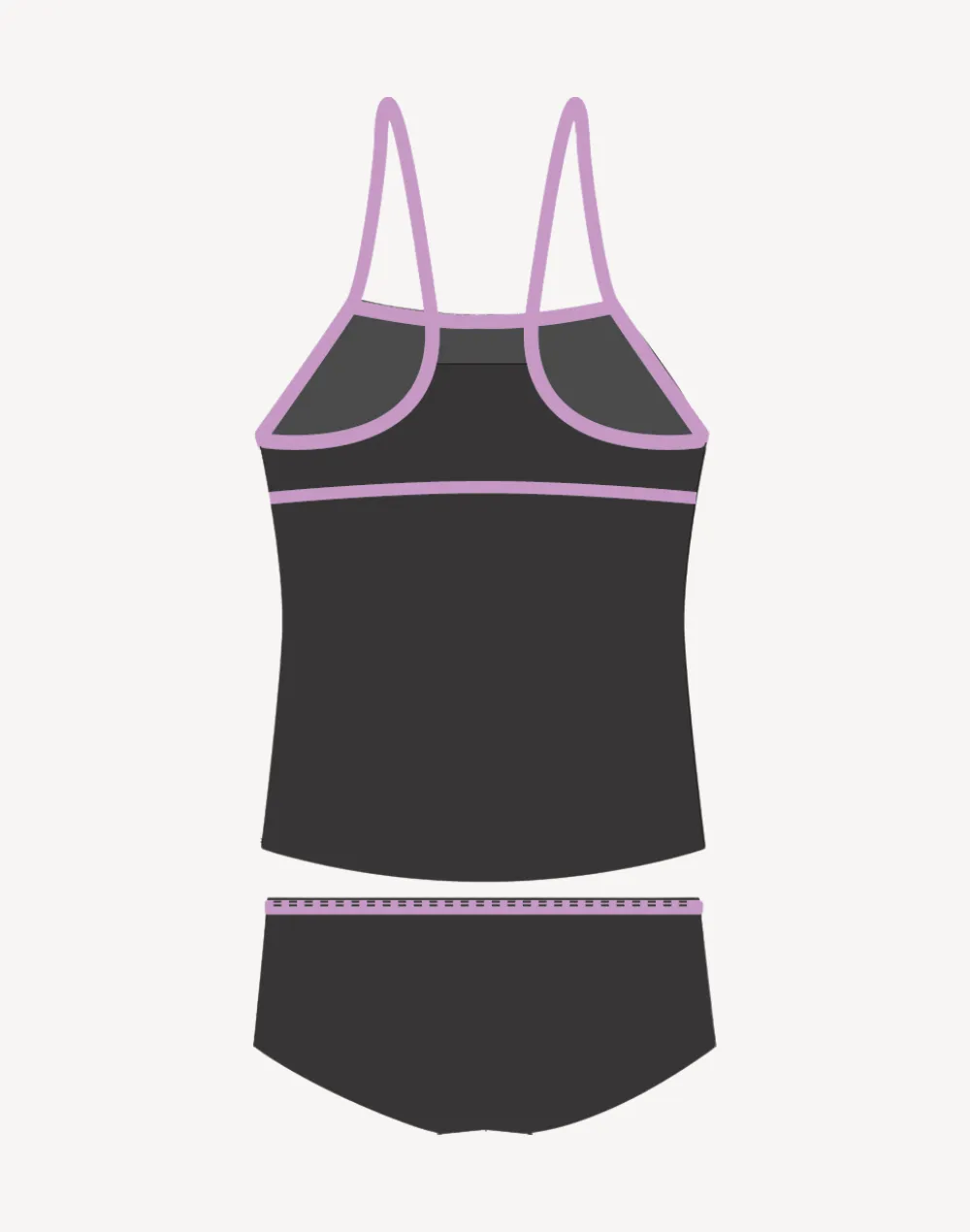 Girls Polyester Tankini Set
