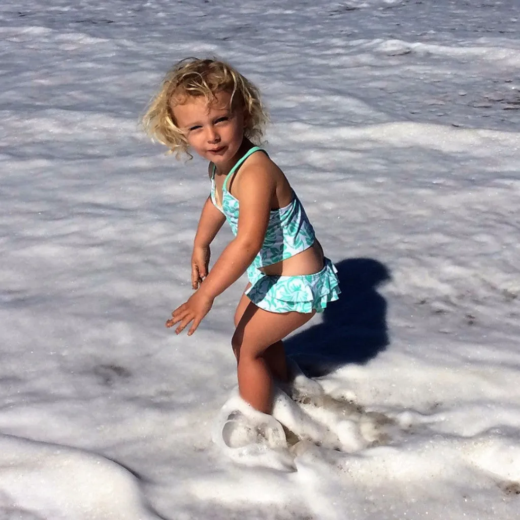Girls Tankini with Ruffled Bottom - Mango