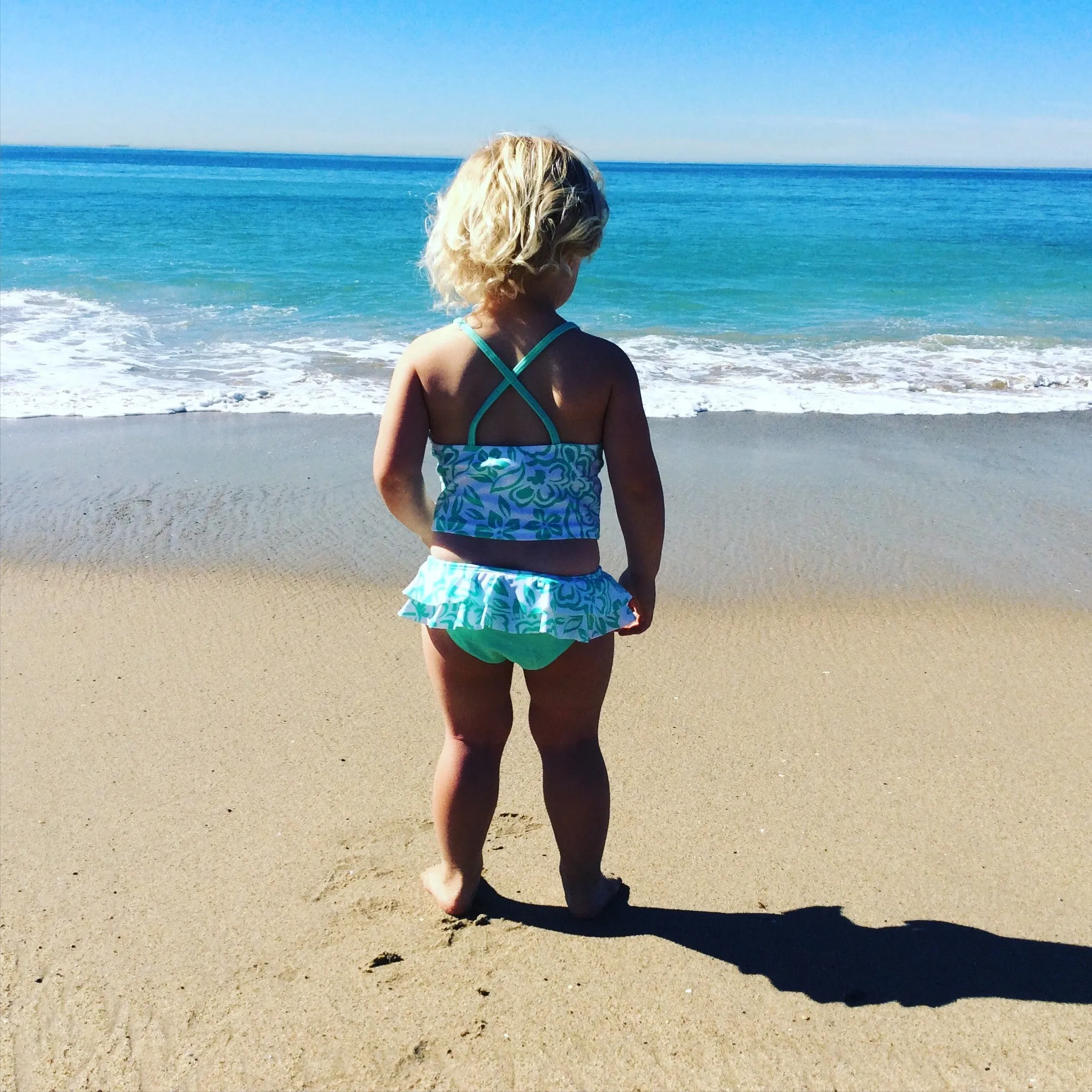 Girls Tankini with Ruffled Bottom - Mango