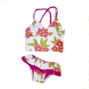 Girls Tankini with Ruffled Bottom - Mango