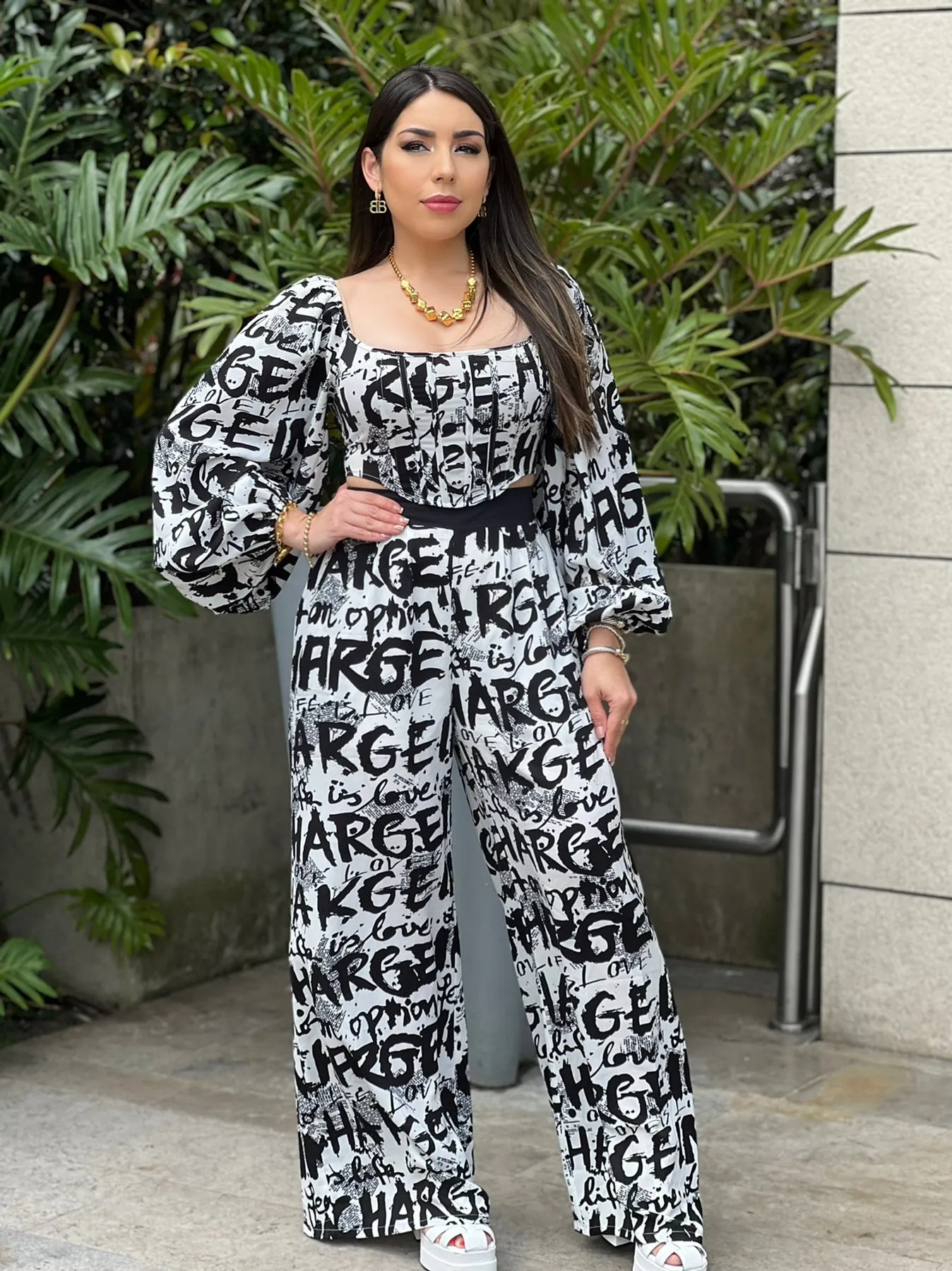 Graffiti Palazzo Pants