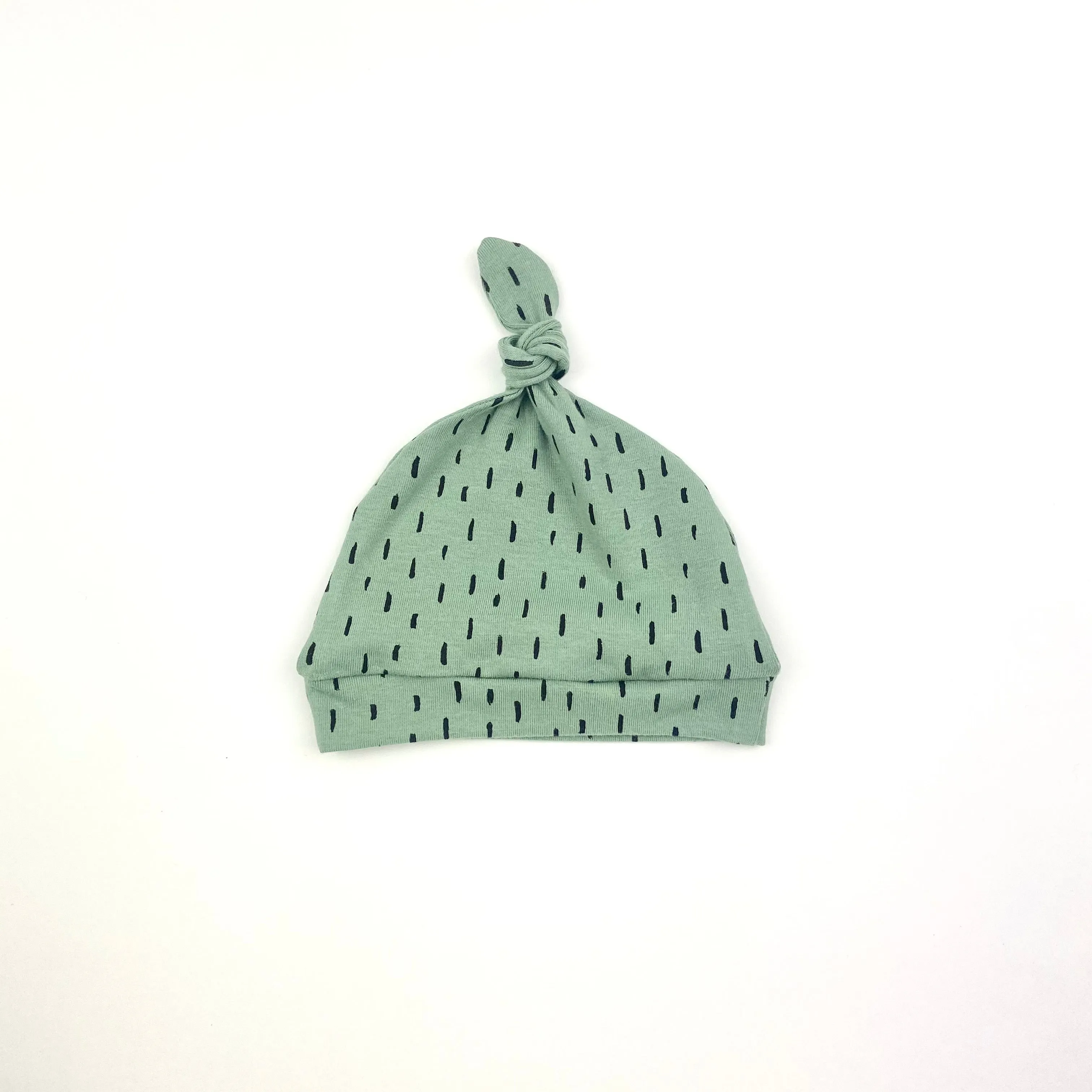 GREEN DASH KNOTTED HAT