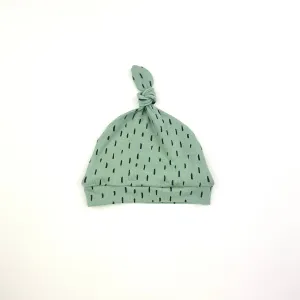 GREEN DASH KNOTTED HAT