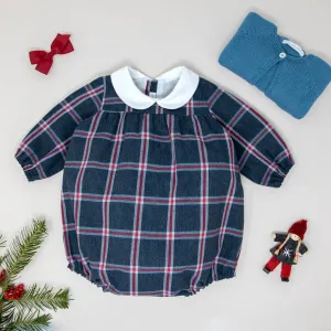 Grey Tartan Romper