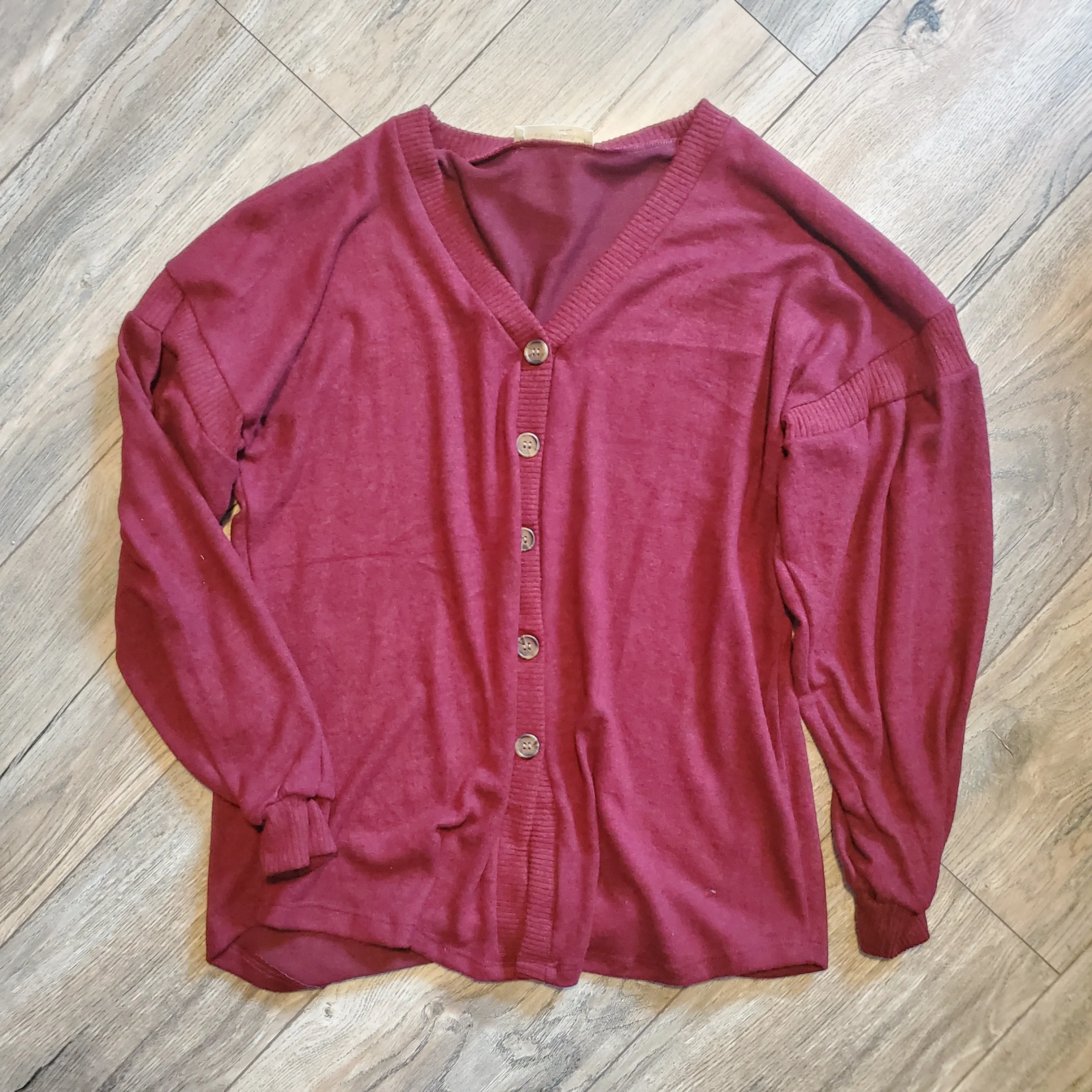 Hacci Knit Button Up Top
