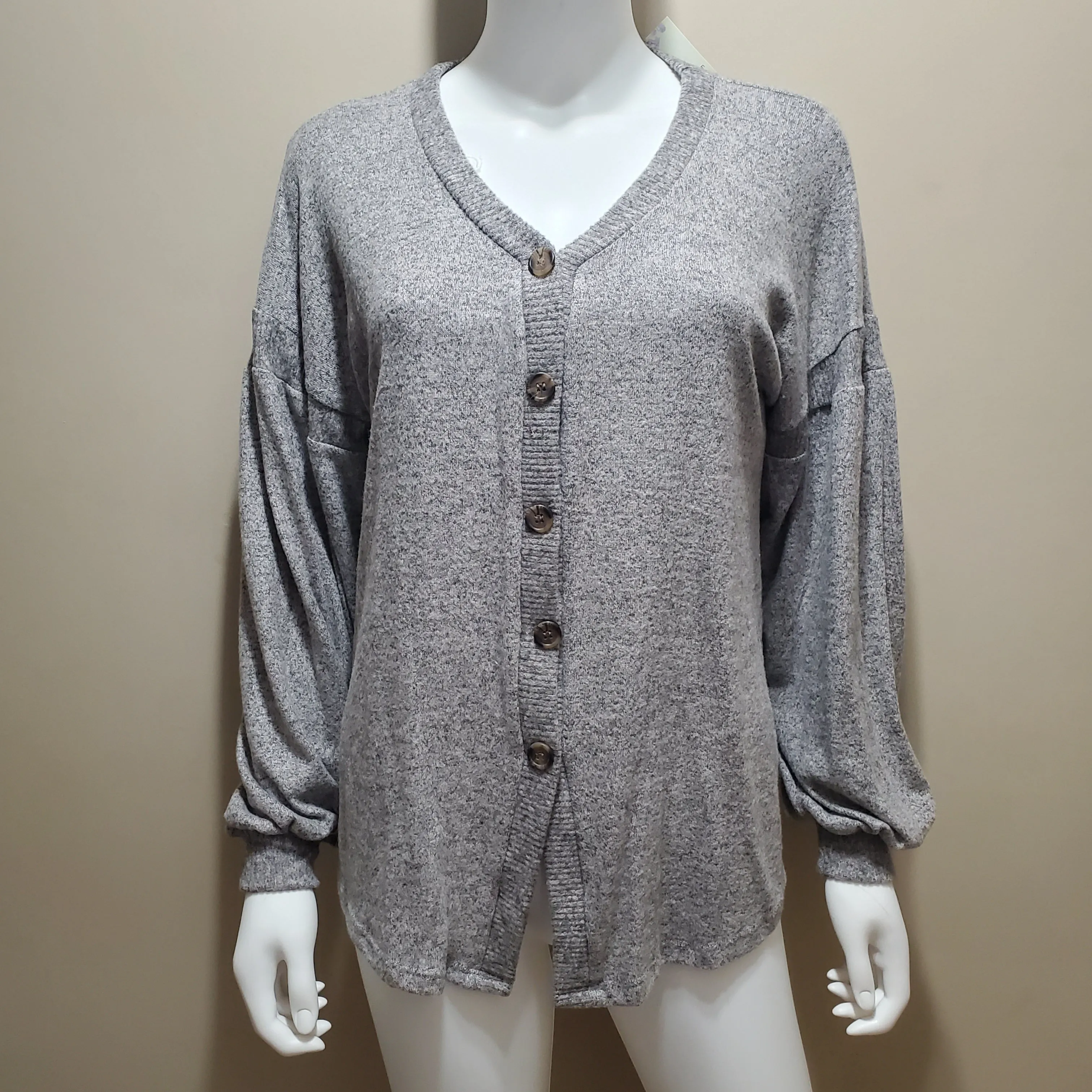 Hacci Knit Button Up Top