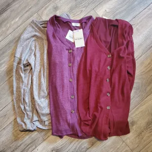 Hacci Knit Button Up Top