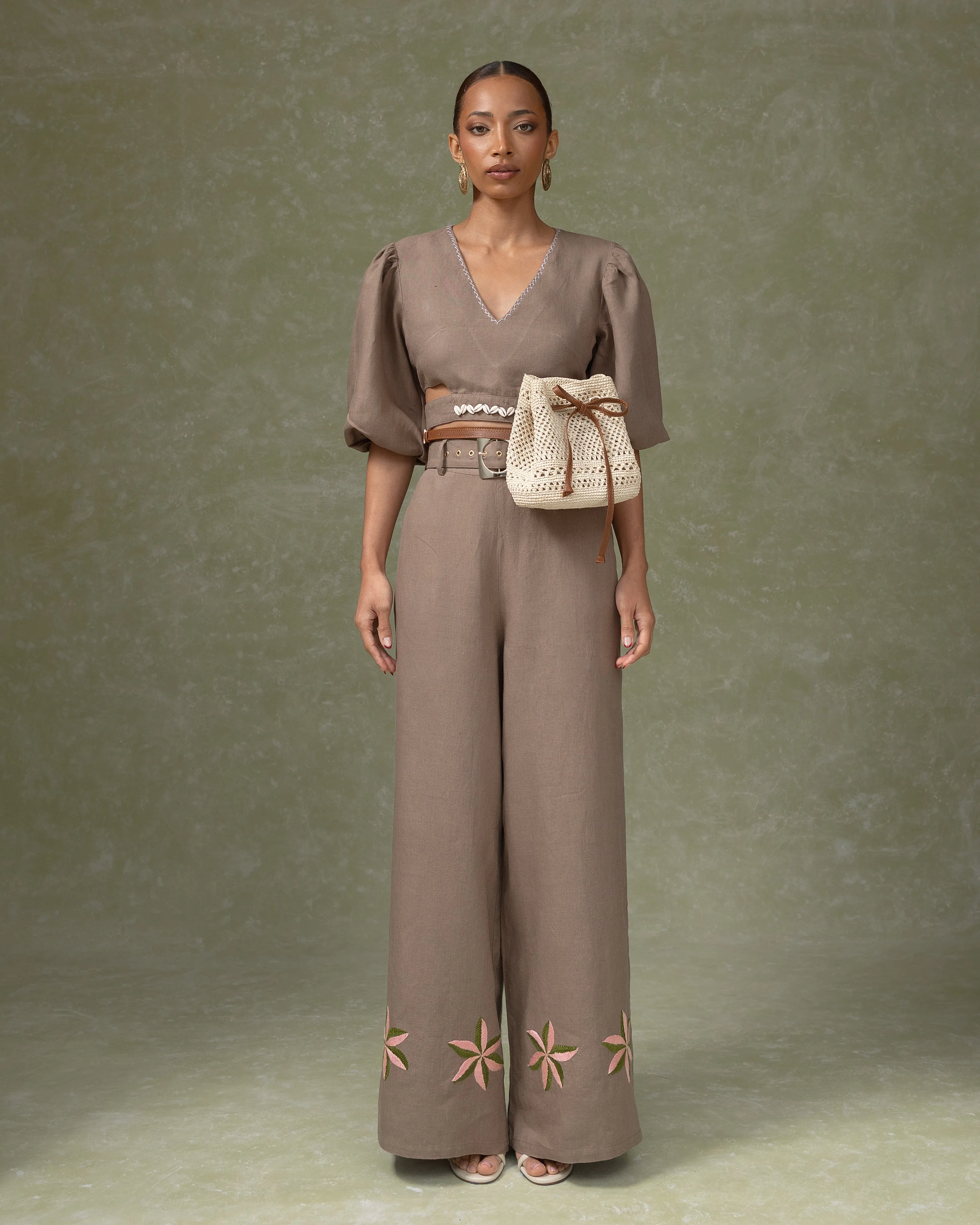Hand Embroidered Palazzo Pants