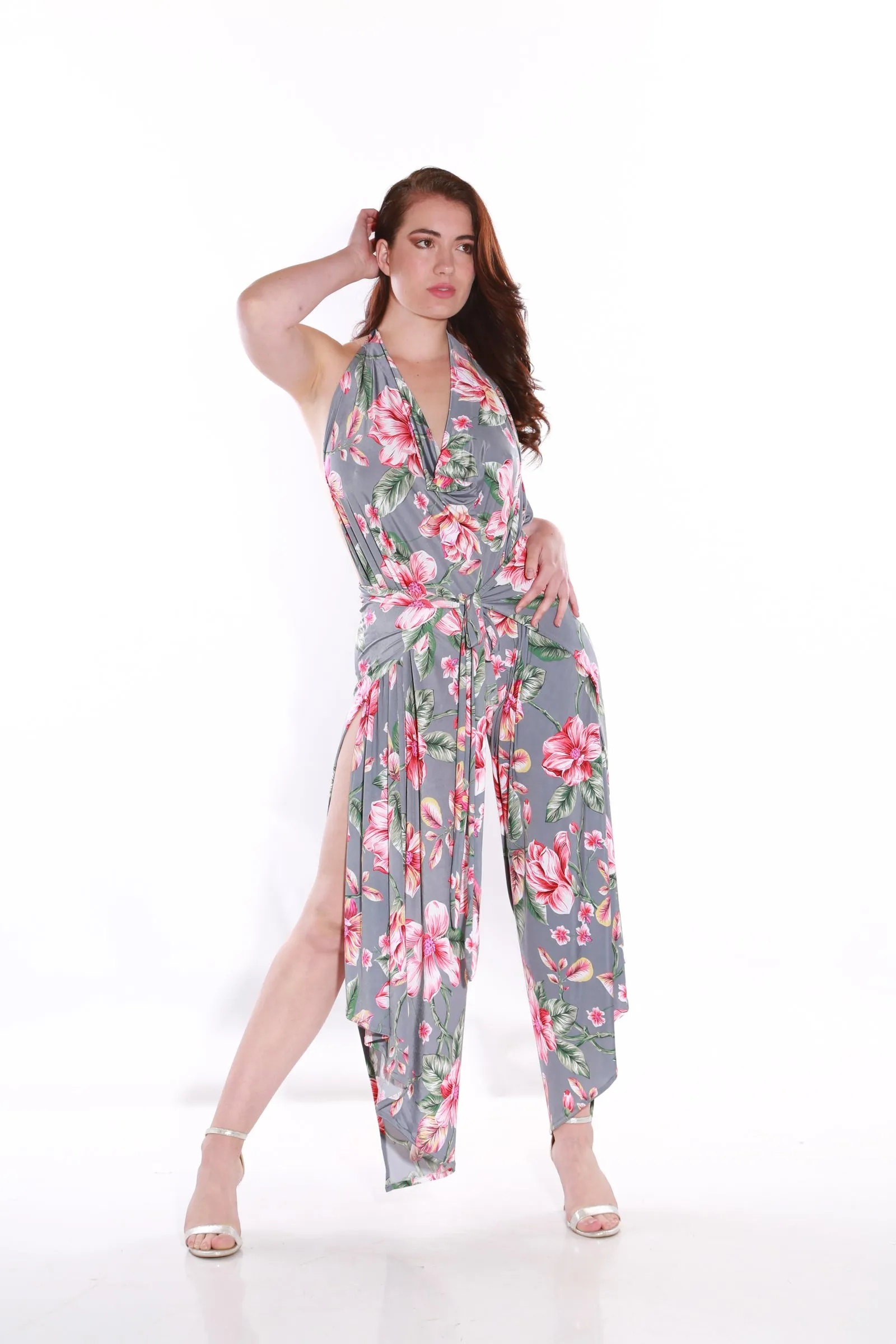 Happy Wrap Pants/Jumpsuit - lily grey