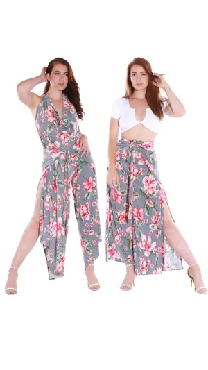 Happy Wrap Pants/Jumpsuit - lily grey