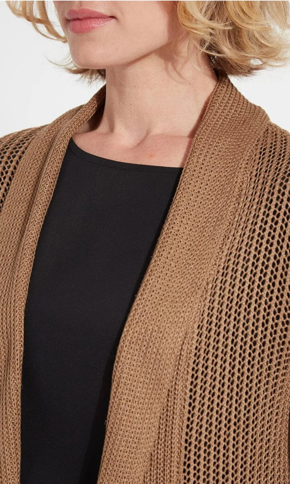 Harper Linen Mesh Cardigan