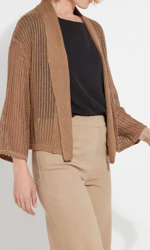 Harper Linen Mesh Cardigan