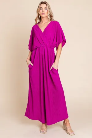 Hazel Blues® |  BOMBOM Surplice Maxi Dress with Pockets