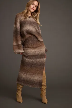 Helena Ombre Sweater Midi Skirt