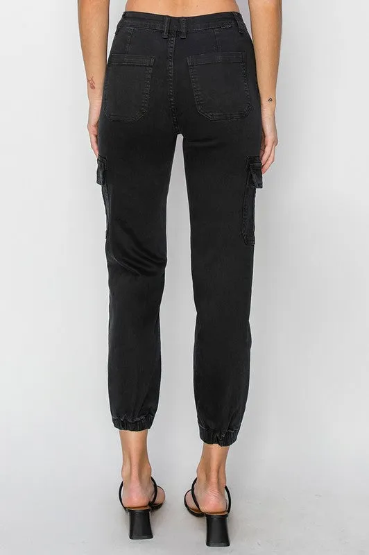 High Rise Crop Jogger-Cargo Pants