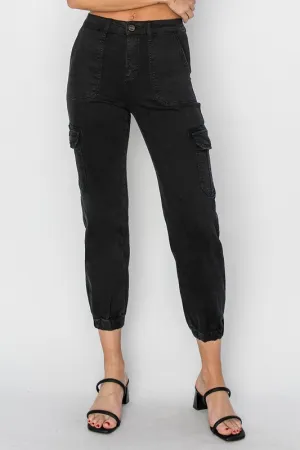 High Rise Crop Jogger-Cargo Pants