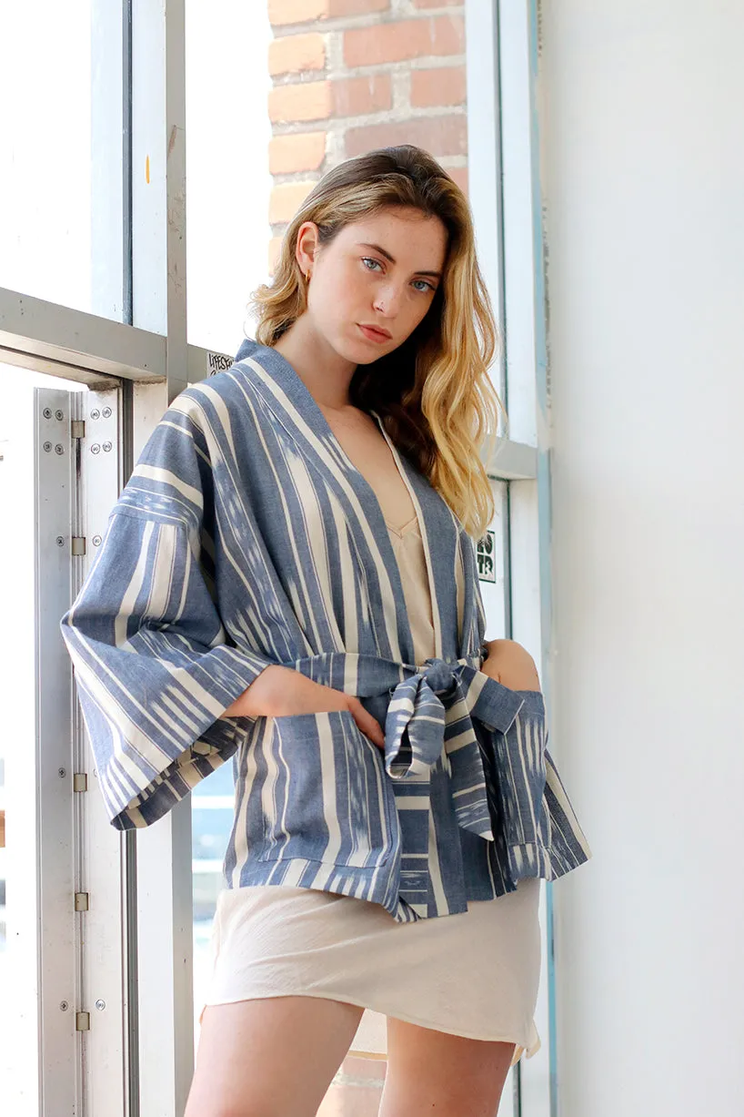 Ikat Kimono Wrap Jacket