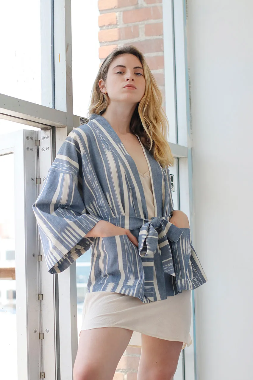 Ikat Kimono Wrap Jacket