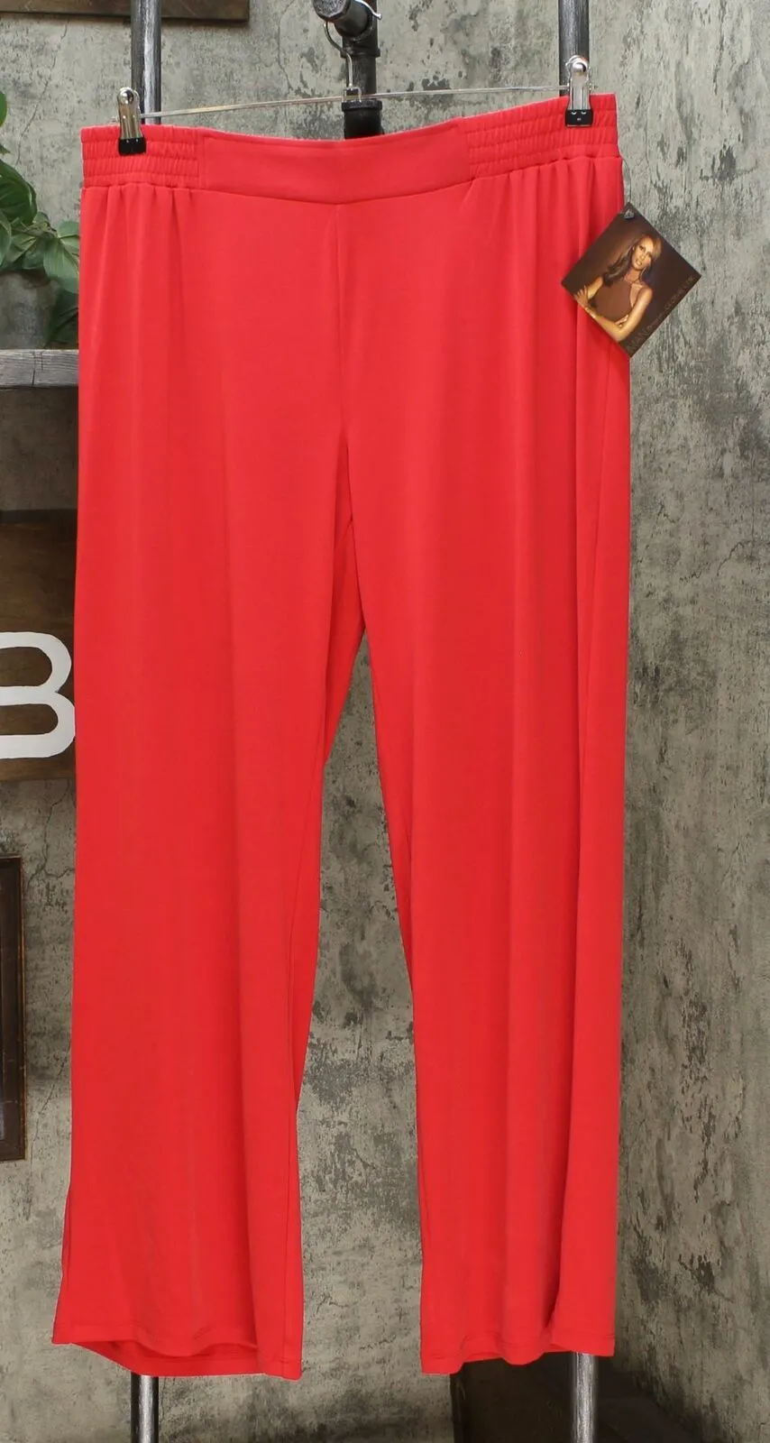 IMAN Women's Plus Size 2 Pack Global Chic Luxury Resort Palazzo Pants