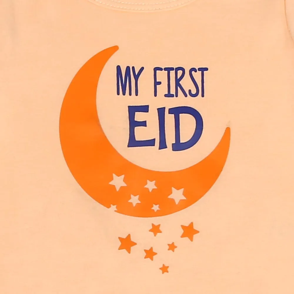 Infant Basic Romper Unisex First Eid - Cream Puff | Bachaa Party Baby Clothes Rompers