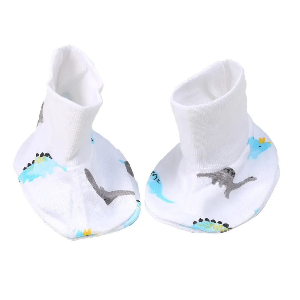 Infant Boys Set 6Pc Dino - B.White | Bachaa Party Baby Clothes Rompers