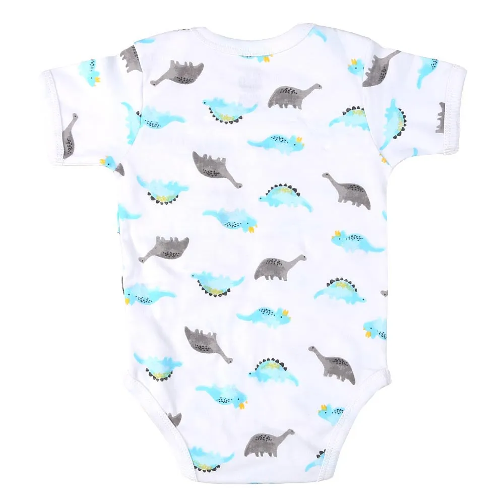 Infant Boys Set 6Pc Dino - B.White | Bachaa Party Baby Clothes Rompers