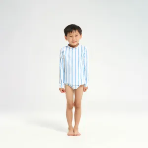 Infant Pinstripe LS Rashie - White