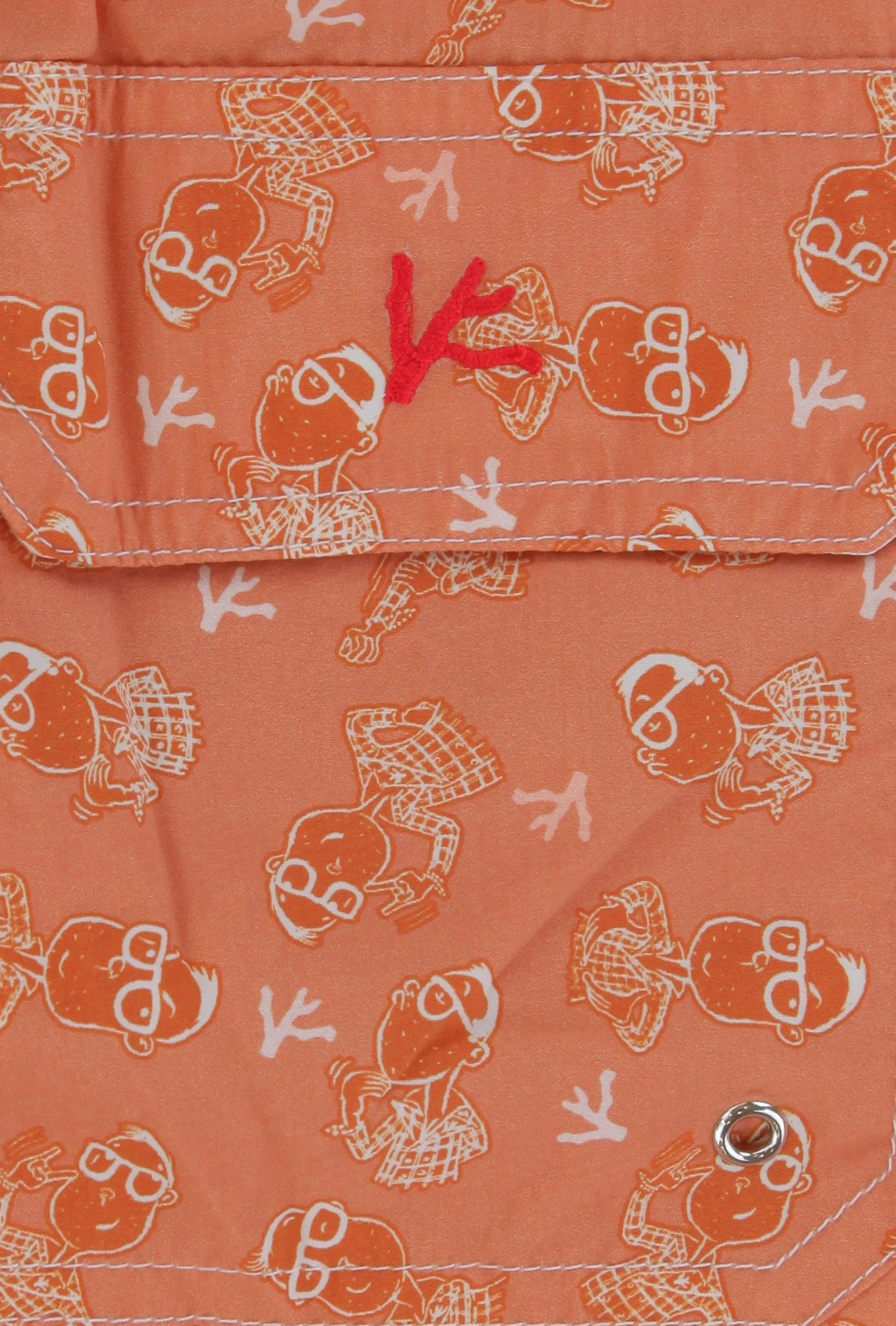 Isaia Orange Swim Shorts