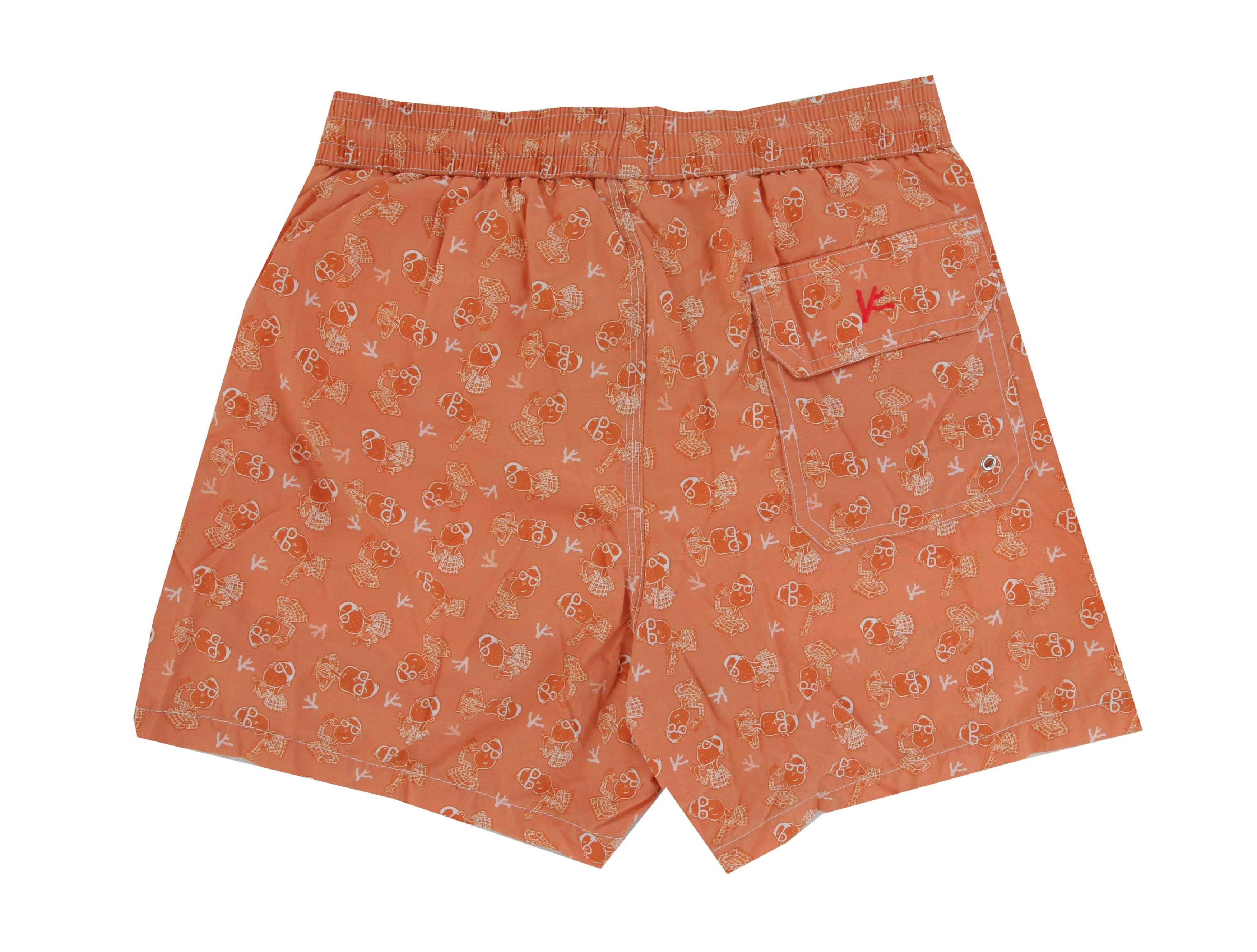 Isaia Orange Swim Shorts