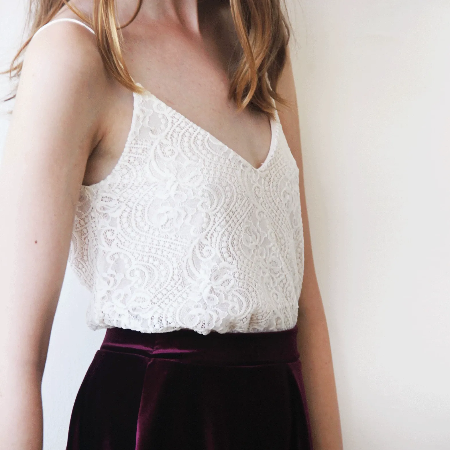 Ivory Open-Back Lace Bridal Top #2018