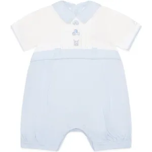 Jarvis Blue Boys Toy Embroidery Romper