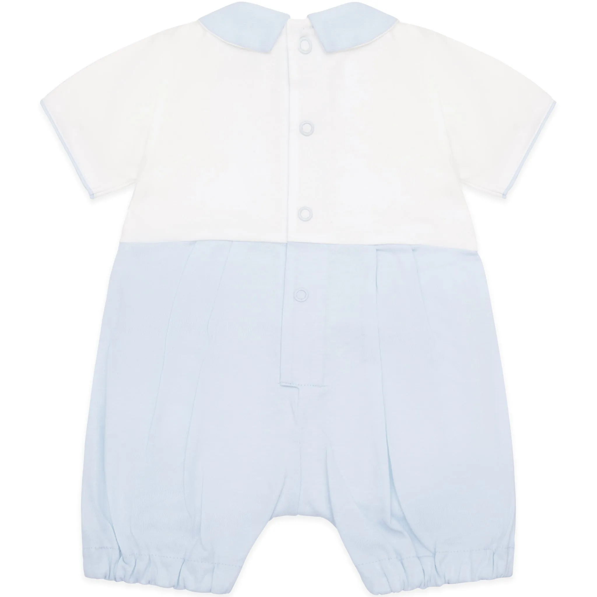 Jarvis Blue Boys Toy Embroidery Romper